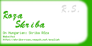 roza skriba business card
